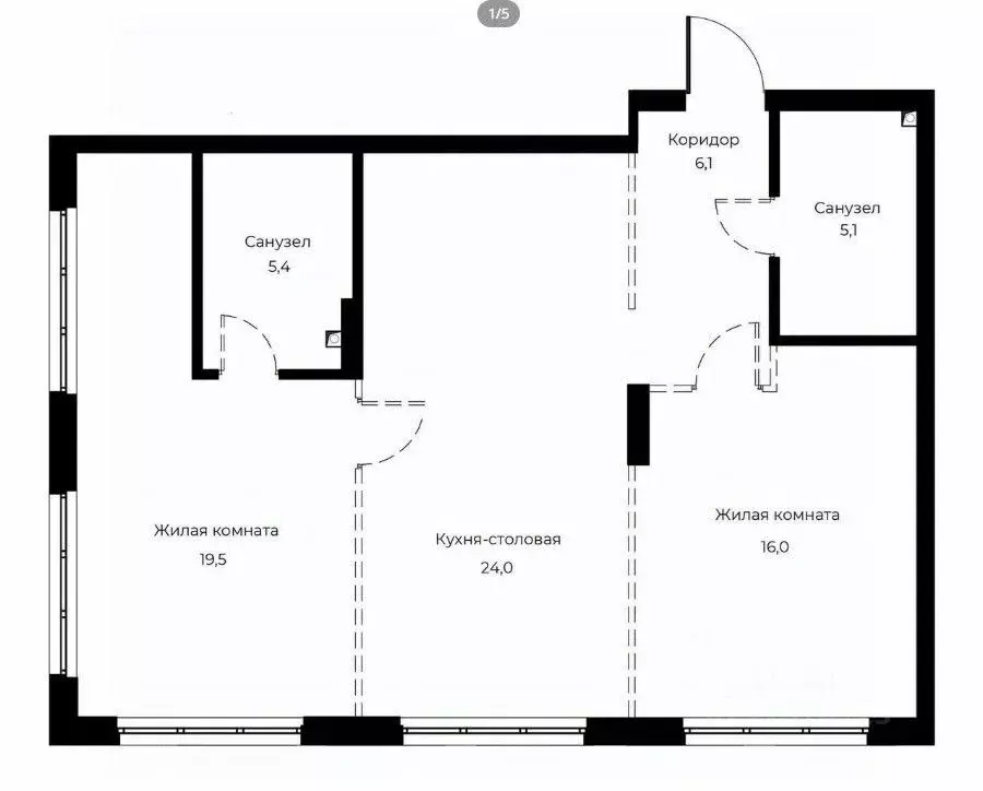 2-к кв. Пензенская область, Пенза Велларт Сити жилой комплекс (76.1 м) - Фото 1