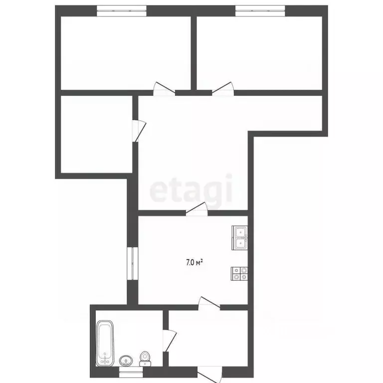 2-к кв. Владимирская область, Муром ул. Горького, 31 (45.3 м) - Фото 1