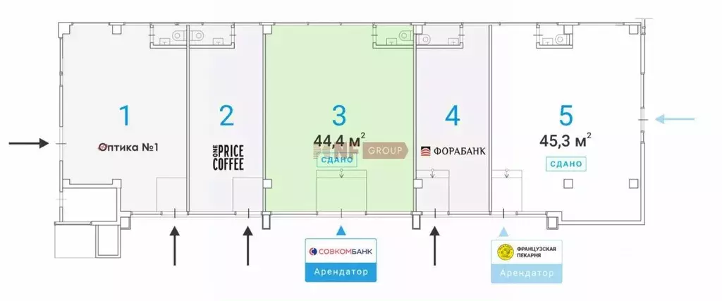 Торговая площадь в Москва Профсоюзная ул., 102С1 (44 м) - Фото 1