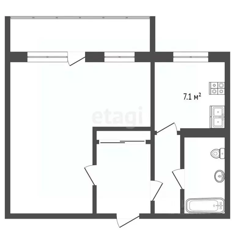 1-к кв. Вологодская область, Череповец ул. Космонавта Беляева, 36 ... - Фото 1