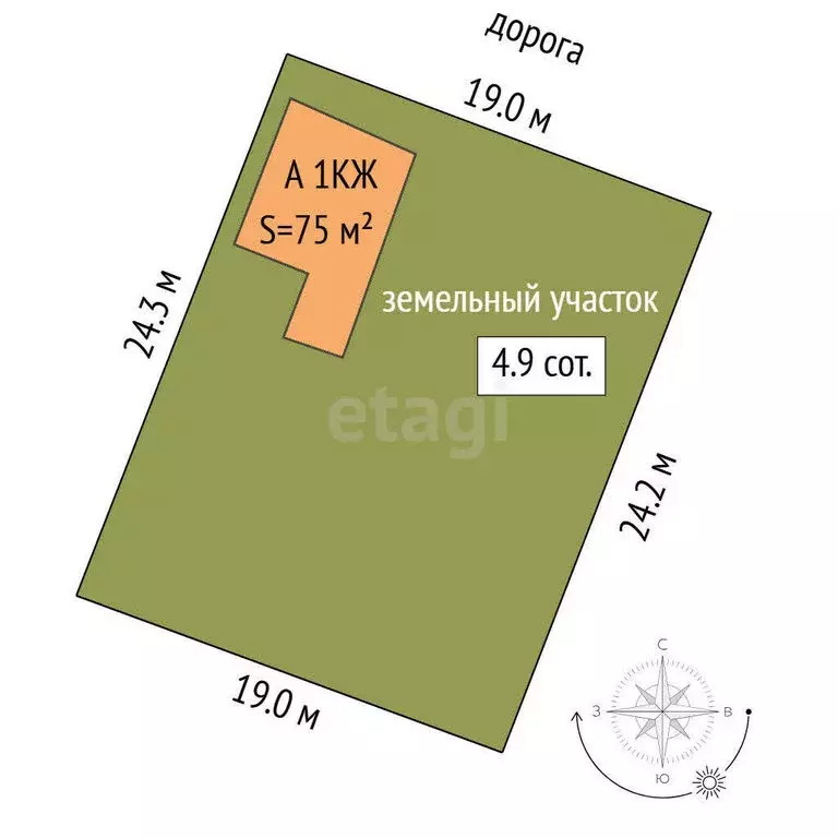 Дом в Тюмень, СНТ Росинка (75 м) - Фото 0