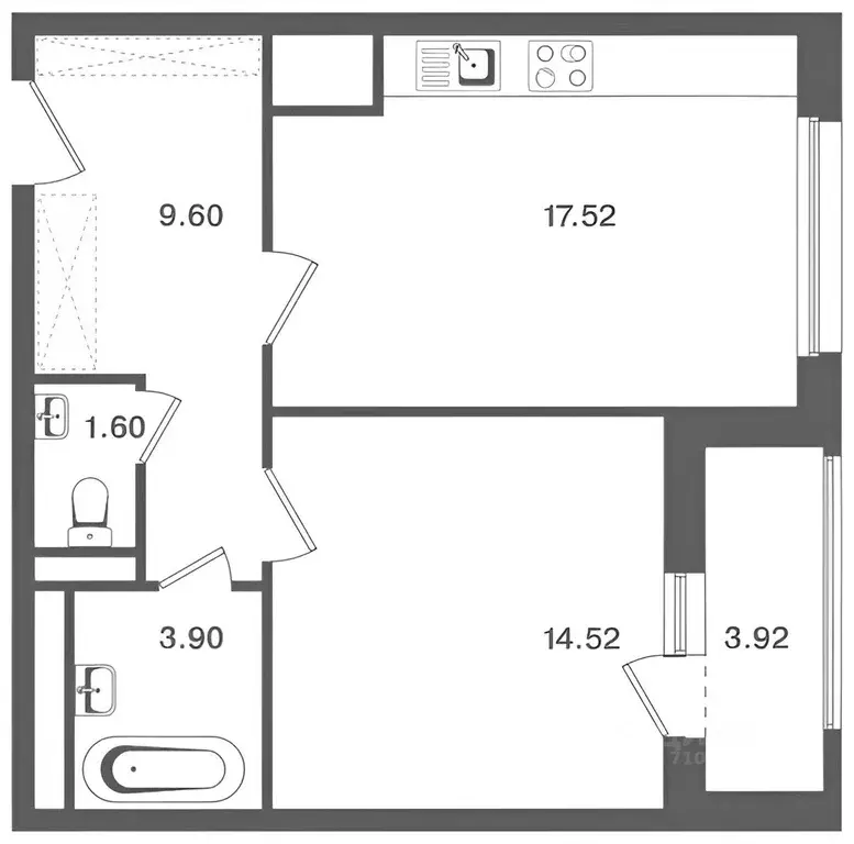 1-к кв. Москва ул. Коминтерна, 15 (47.4 м) - Фото 1