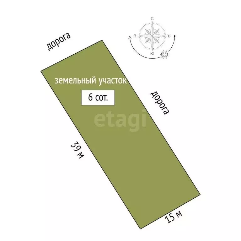 Участок в Приморский, территория ТСН Парус, 3-я линия (6 м) - Фото 1