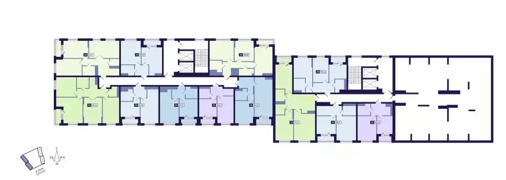 3-комнатная квартира: Якутск, Новопортовская улица, 1А/1 (61.2 м) - Фото 2