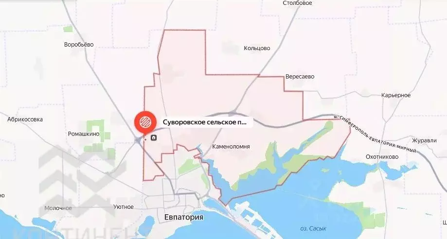 Участок в Крым, Сакский район, с. Суворовское ул. Суворовская, 1А ... - Фото 2