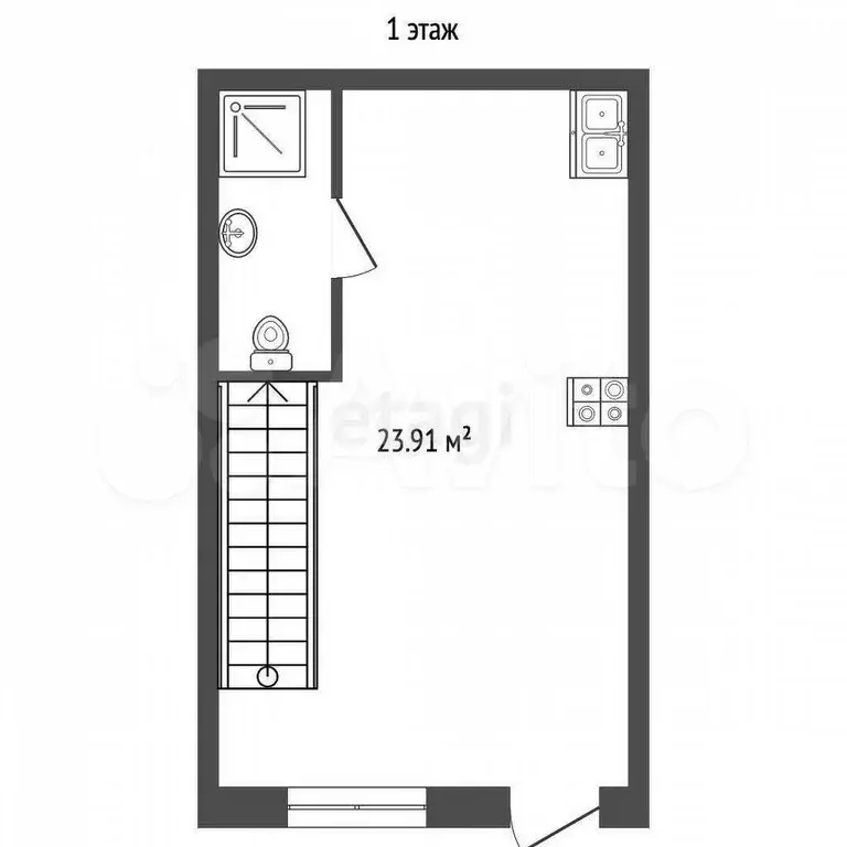 3-к. квартира, 51,1 м, 2/2 эт. - Фото 1