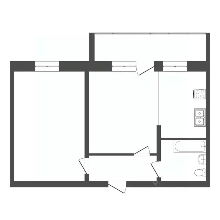2-к кв. Тюменская область, Тюмень ул. Василия Гольцова, 22 (58.8 м) - Фото 2