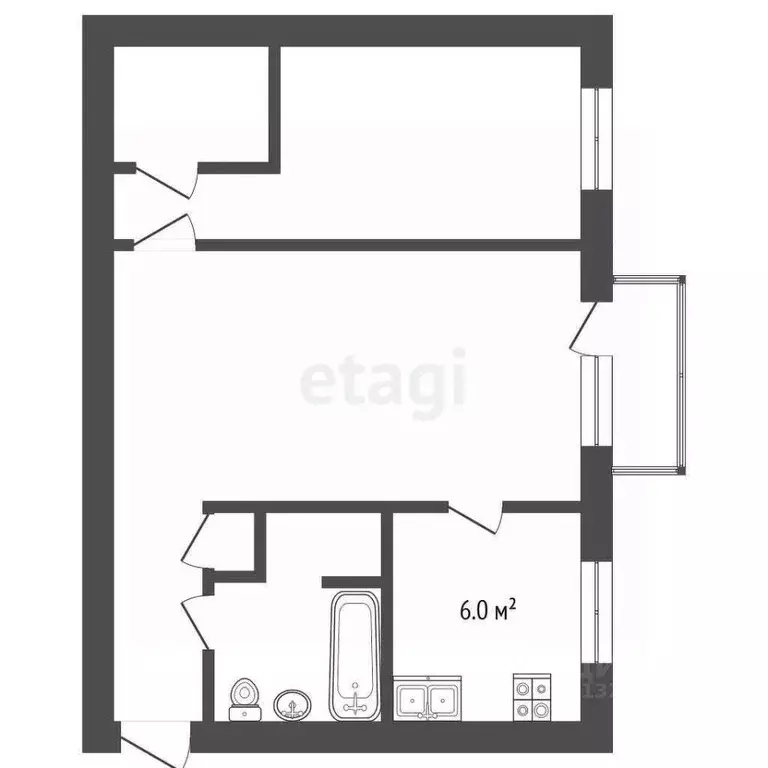 2-к кв. Челябинская область, Троицк Советская ул., 19 (44.3 м) - Фото 0