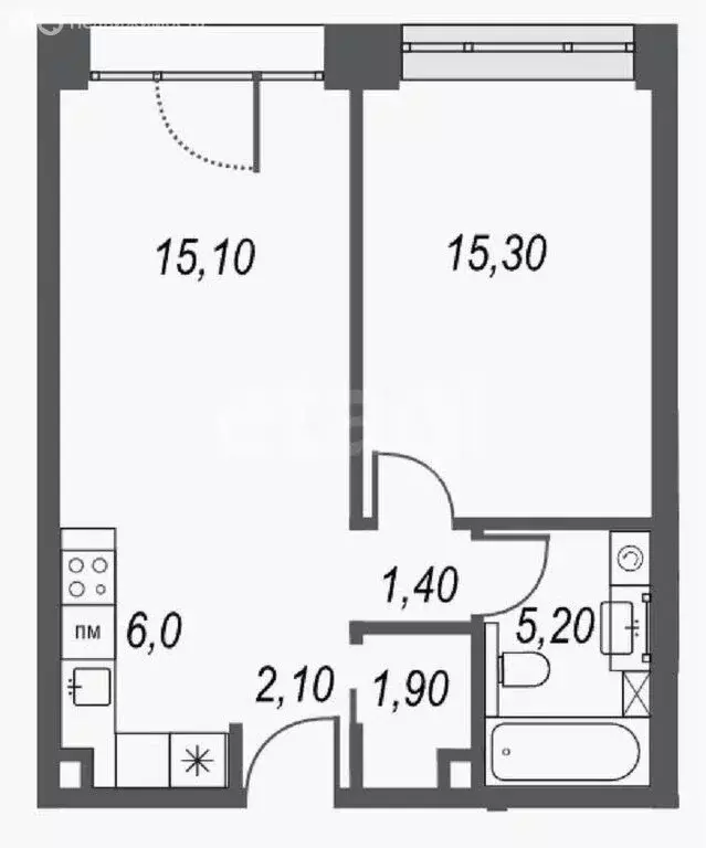 2-комнатная квартира: Москва, улица Академика Челомея, 1А (47 м) - Фото 0