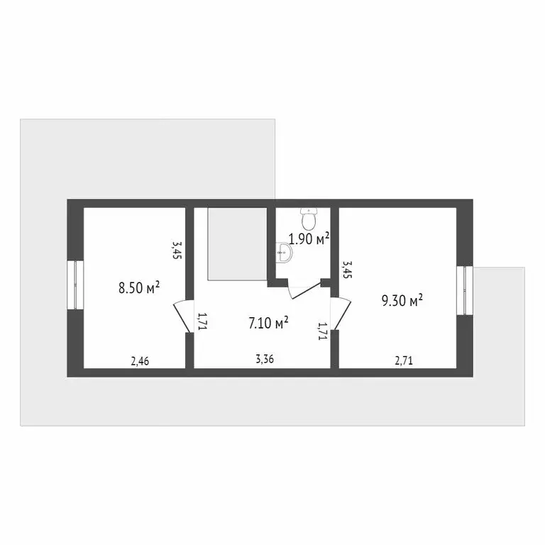 2-комнатная квартира: Калининград, Машиностроительная улица, 14 (51 м) - Фото 0