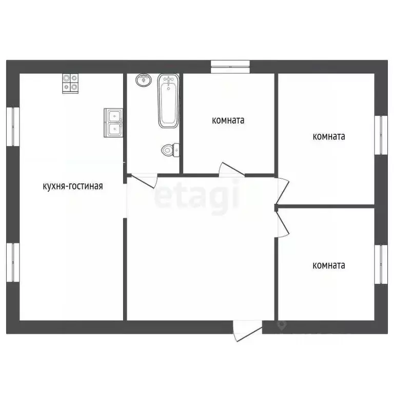 Дом в Калужская область, Малоярославецкий муниципальный округ, д. ... - Фото 1