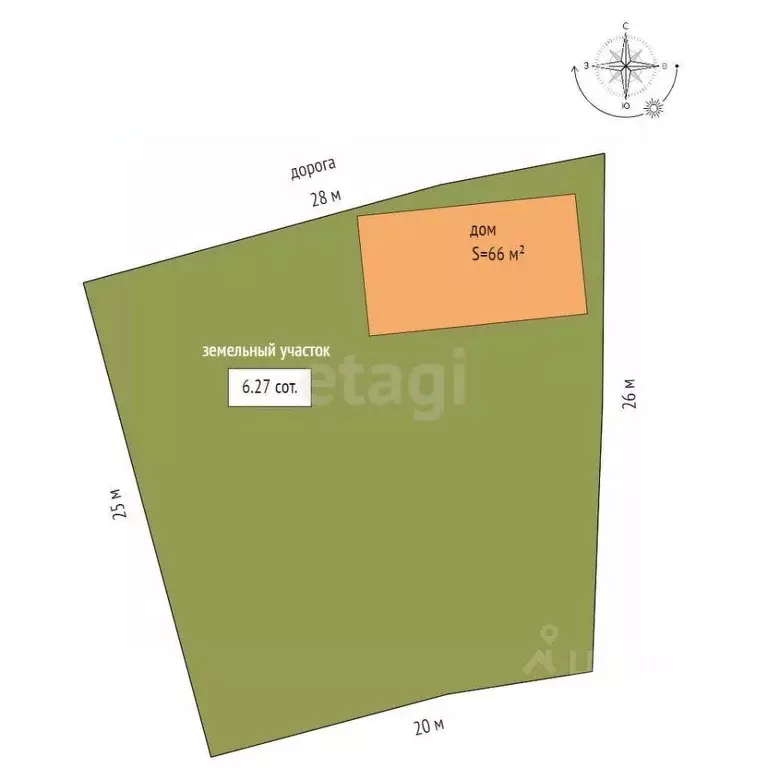 Дом в Тюменская область, Тюмень Салют СНТ, ул. Ягодная (66 м) - Фото 1