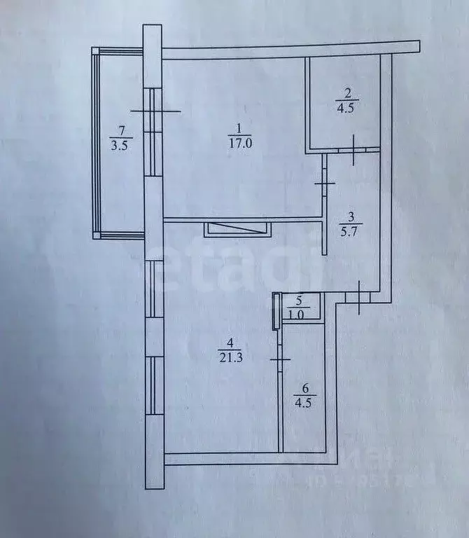 2-к кв. Татарстан, Казань Краснококшайская ул., 84Бк1 (54.0 м) - Фото 1
