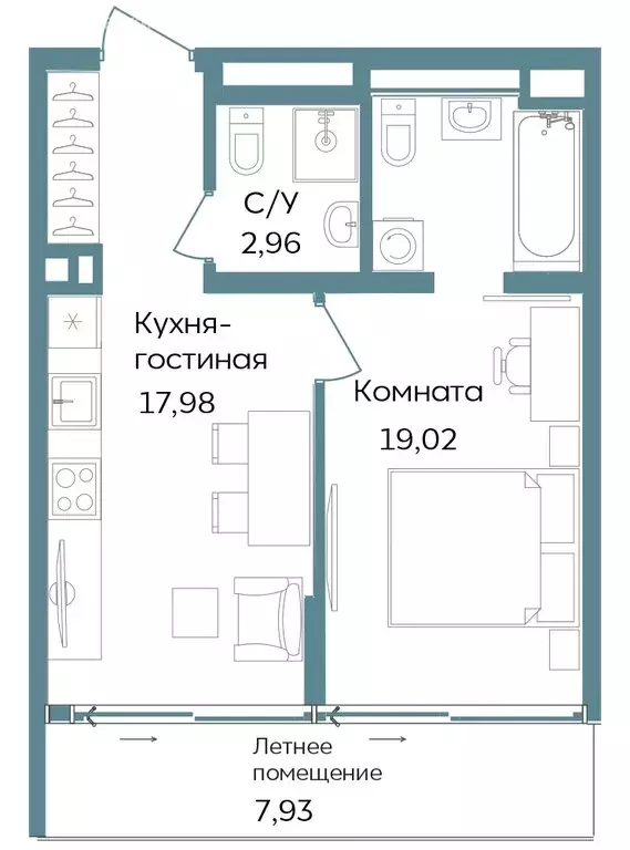 1-комнатная квартира: Республика Крым, Саки, курортный кластер Темпо ... - Фото 0