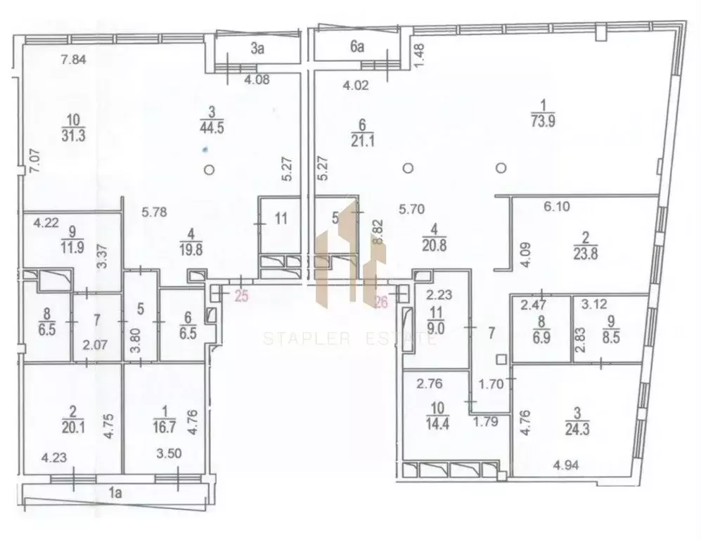 6-к кв. Москва ул. Остоженка, 11 (398.4 м) - Фото 1