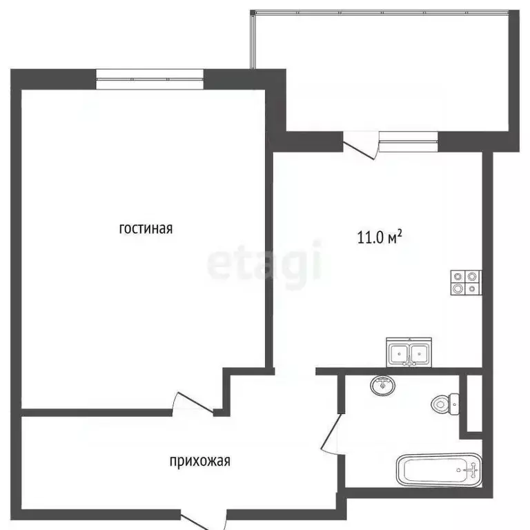 1-к кв. Татарстан, Набережные Челны ул. Назыма Якупова, 14 (55.6 м) - Фото 2