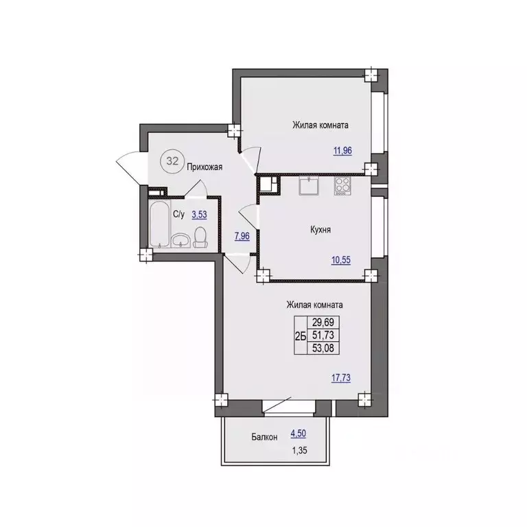 2-к кв. Псковская область, Псковский район, Завеличенская волость, д. ... - Фото 1