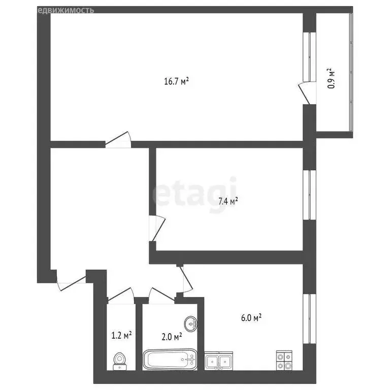 2-комнатная квартира: Феодосия, улица Первушина, 36А (41.6 м) - Фото 1