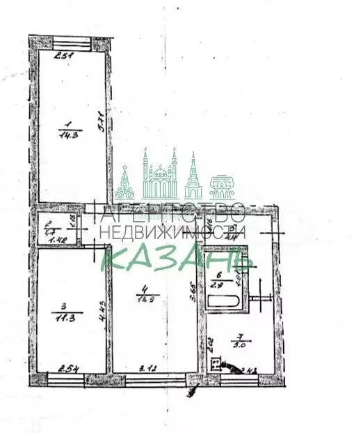 3-к. квартира, 58 м, 2/2 эт. - Фото 0