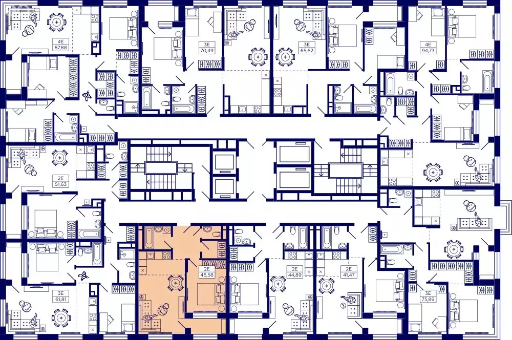 1-комнатная квартира: Уфа, улица Энтузиастов, 7 (45.3 м) - Фото 1
