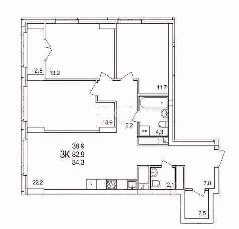 3-к кв. Нижегородская область, Нижний Новгород д. Анкудиновка, КМ ... - Фото 0