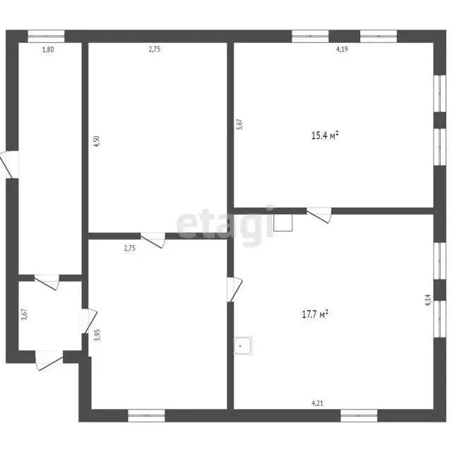 Дом в деревня Новороманово, Кировская улица (33.1 м) - Фото 0