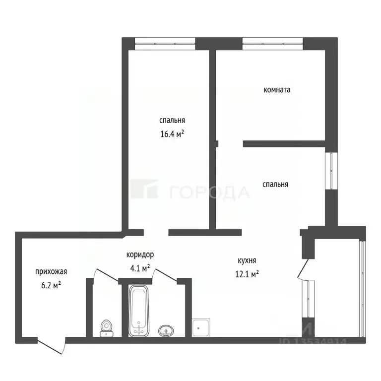 3-к кв. Алтайский край, Барнаул просп. Энергетиков, 24 (63.4 м) - Фото 1