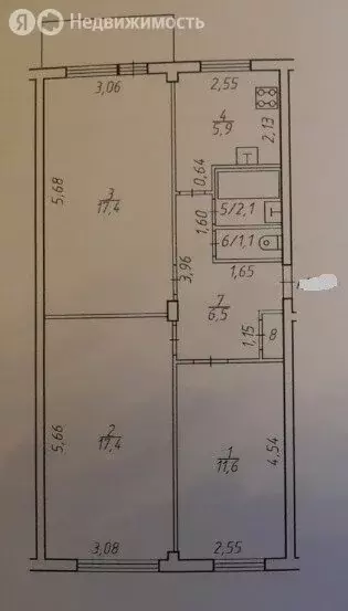 3-комнатная квартира: Петрозаводск, Кондопожская улица, 4 (62.6 м) - Фото 1