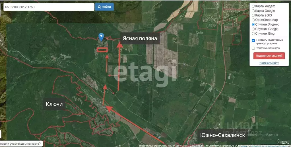 Участок в Сахалинская область, Южно-Сахалинск городской округ, с. ... - Фото 1