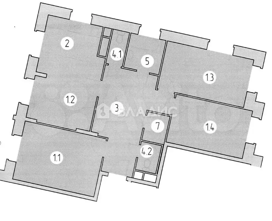 4-к. квартира, 80,4 м, 4/4 эт. - Фото 0
