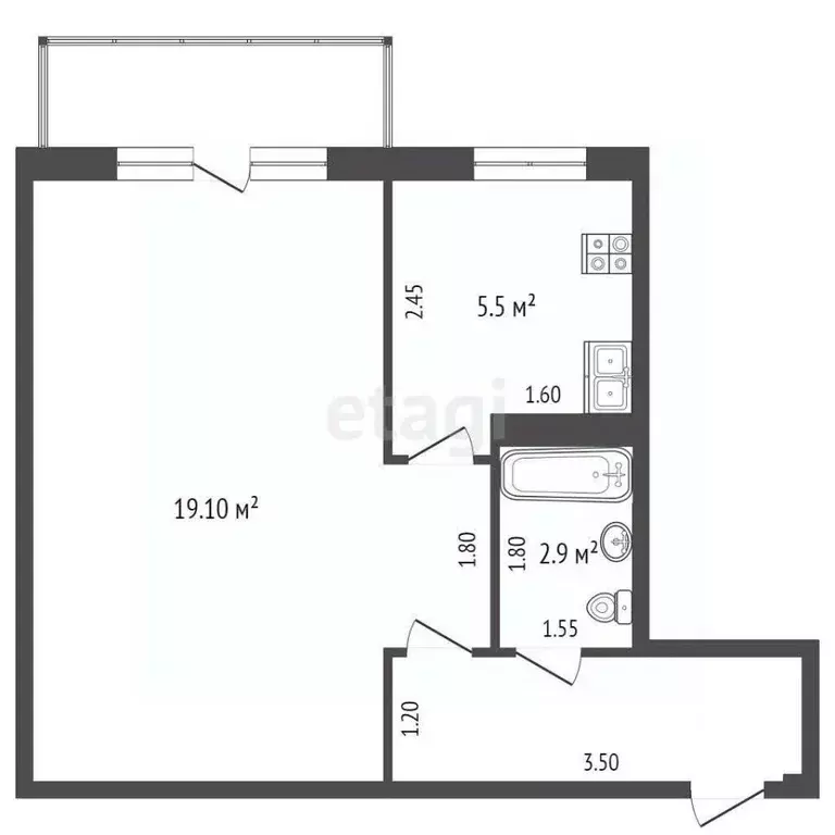 1-к кв. Мордовия, Саранск просп. 50 лет Октября, 17 (32.1 м) - Фото 1