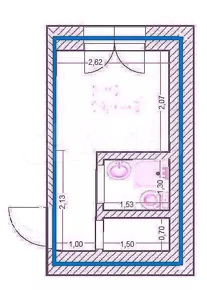 Квартира-студия, 15,5 м, 1/5 эт. - Фото 0