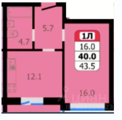 1-к кв. Чувашия, Новочебоксарск Восточная ул., 1к2 (43.5 м) - Фото 0