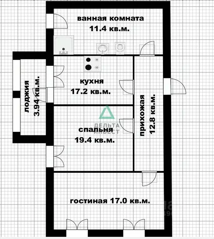 2-к кв. Башкортостан, Уфа ул. Чернышевского, 28 (72.0 м) - Фото 2
