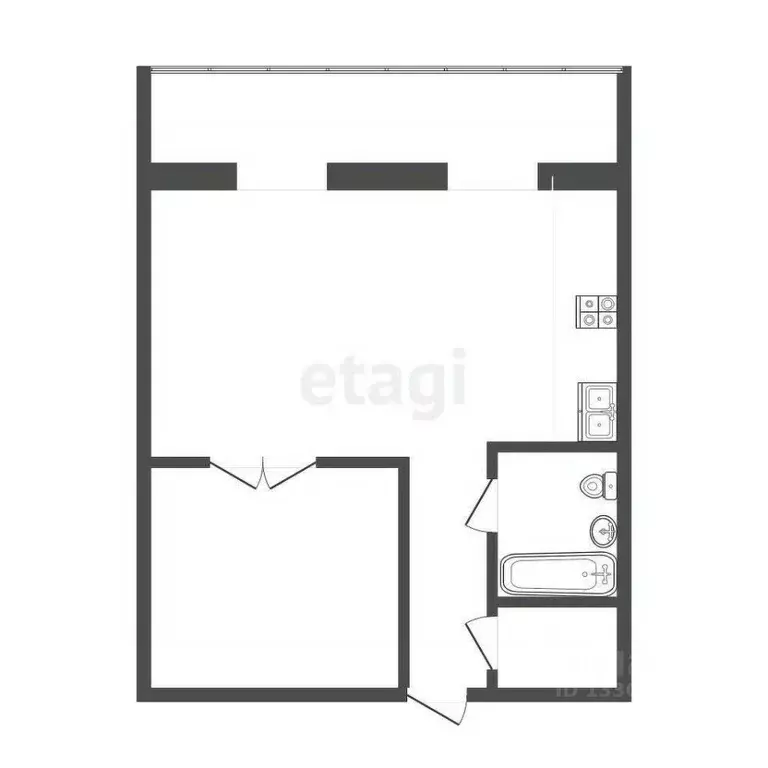 1-к кв. Ханты-Мансийский АО, Сургут Комсомольский просп., 50 (43.5 м) - Фото 1