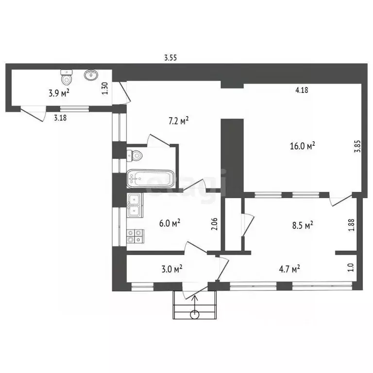Дом в Крым, Ялта пер. Ульяновский, 13 (52 м) - Фото 2