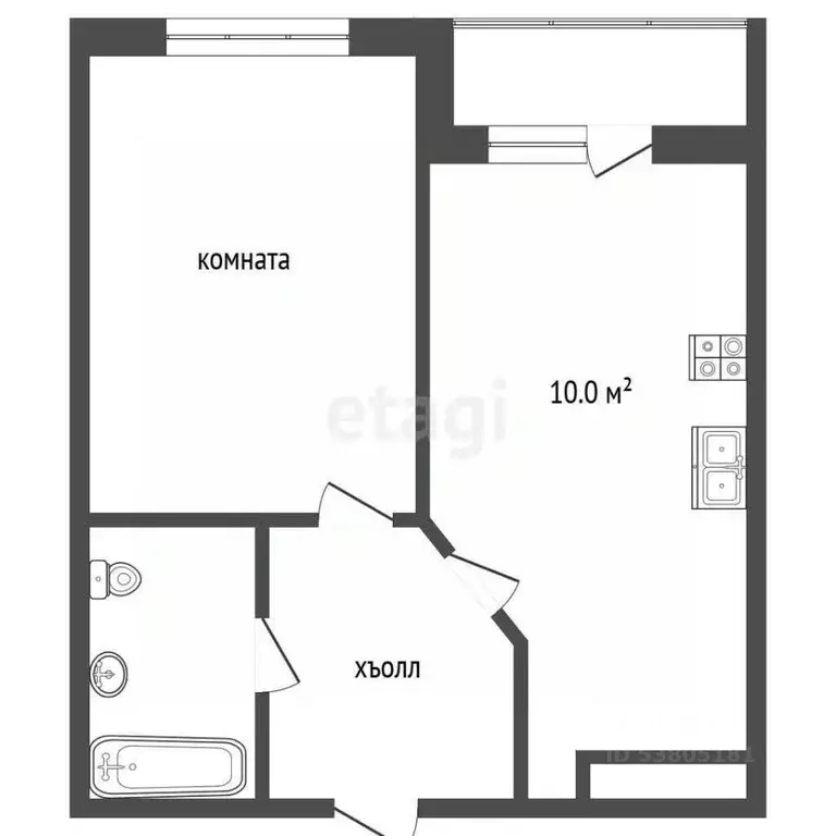 1-к кв. Ростовская область, Ростов-на-Дону ул. Бориса Слюсаря, 19с2 ... - Фото 0