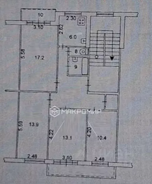 4-к кв. Челябинская область, Челябинск Солнечная ул., 54 (77.4 м) - Фото 1