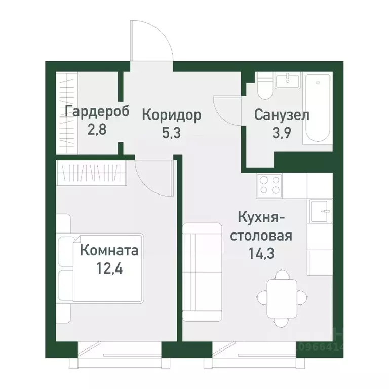 1-к кв. Челябинская область, Челябинский городской округ, пос. ... - Фото 0