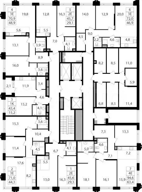 2-к. квартира, 71м, 2/25эт. - Фото 1