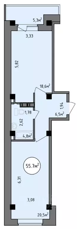 1-к кв. Хакасия, Абакан Советская ул., 123 (55.7 м) - Фото 1