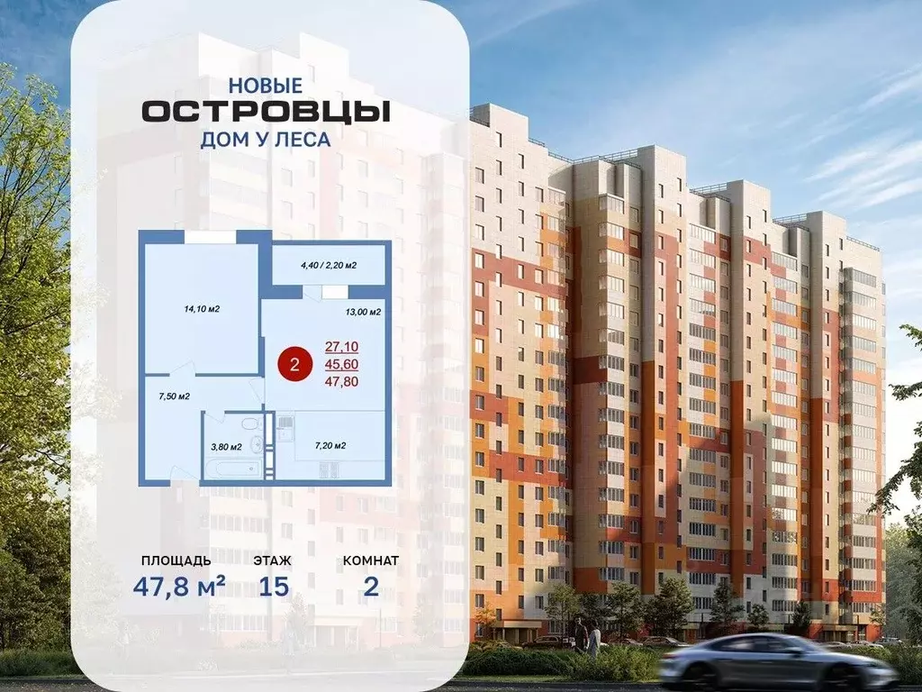 2-к кв. Московская область, Люберцы городской округ, д. Островцы, ... - Фото 1