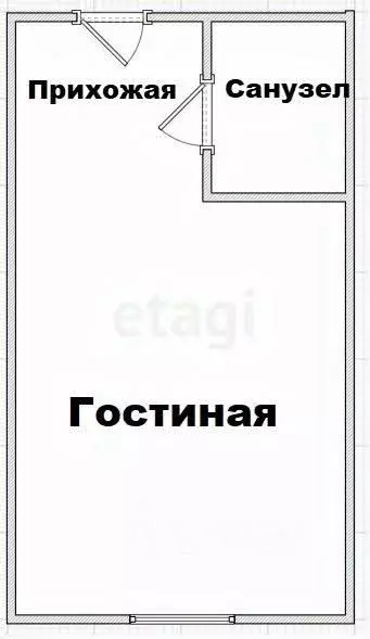 Студия Приморский край, Владивосток ул. Тухачевского, 48 (22.6 м) - Фото 1