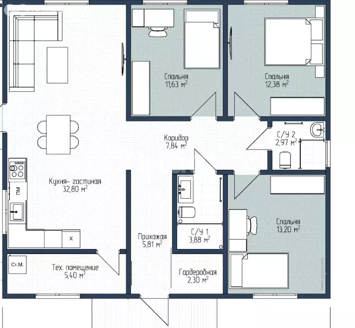 Дом в Завьяловский район, деревня Старый Чультем, Бирюзовая улица ... - Фото 1