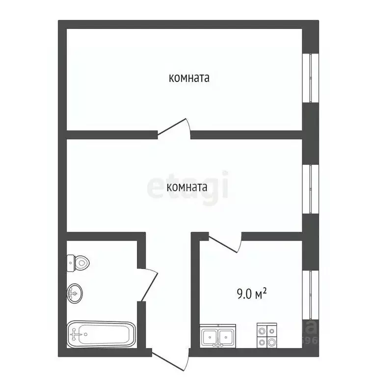 2-к кв. Московская область, Балашиха ул. Мещера, 23 (54.3 м) - Фото 1