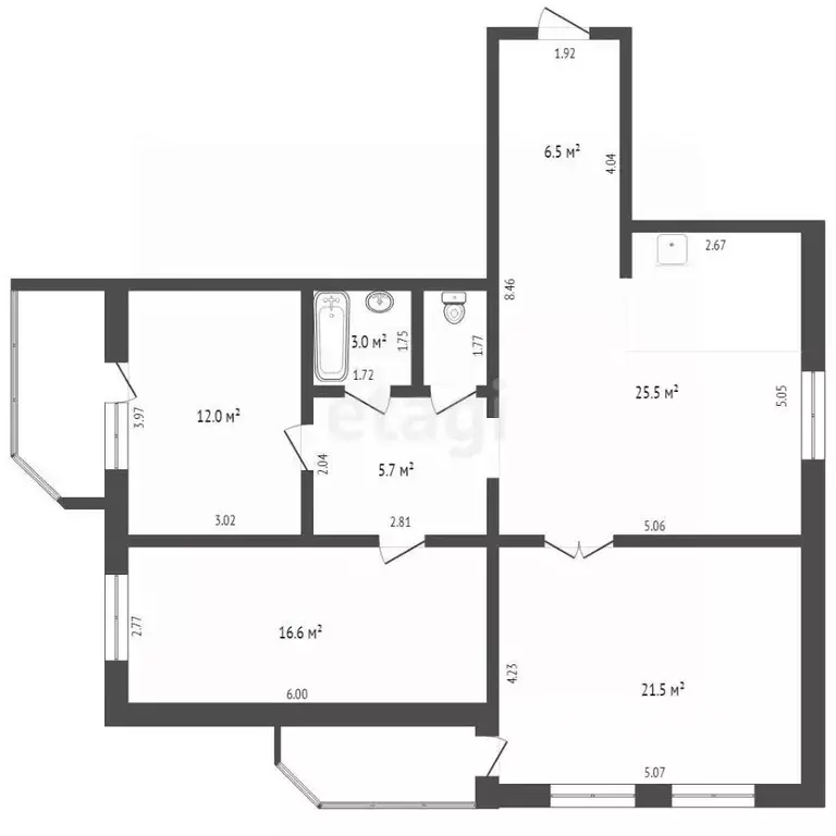 3-к кв. Мордовия, Саранск Волгоградская ул., 124А (91.9 м) - Фото 1