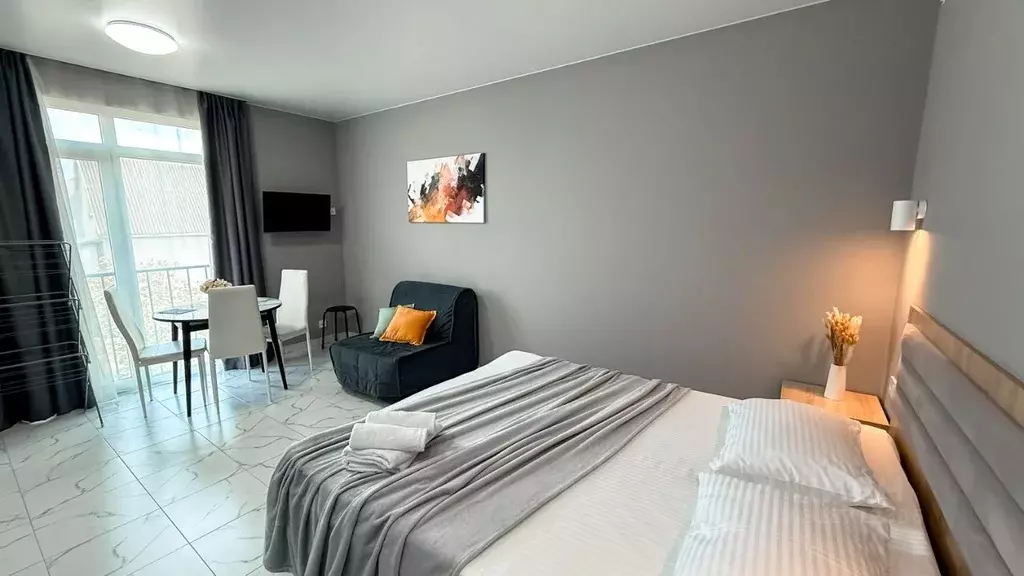 Студия Краснодарский край, Сириус пгт ул. Старошкольная, 17Б (28.0 м) - Фото 0