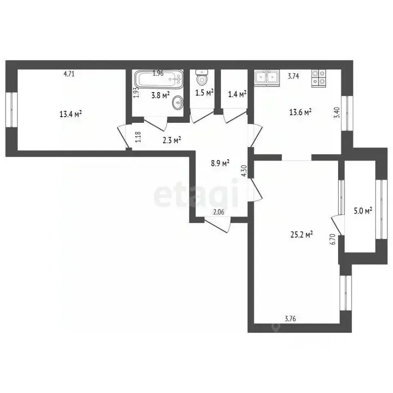 2-к кв. Ямало-Ненецкий АО, Тарко-Сале Пуровский район, ул. Республики, ... - Фото 2