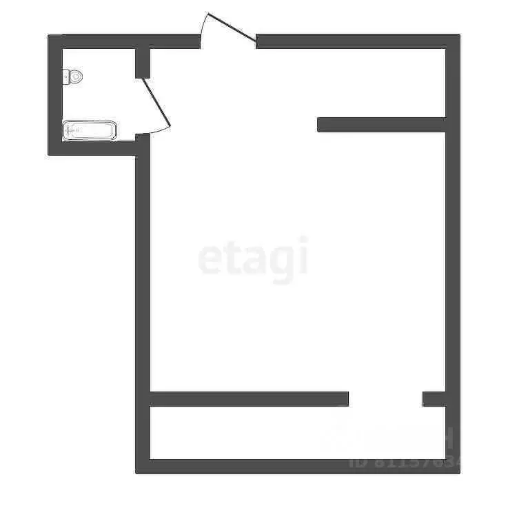 Студия Иркутская область, Ангарск 33-й мкр, 25 (29.0 м) - Фото 1