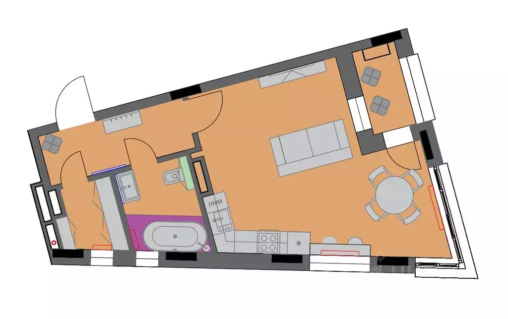 Студия Саха (Якутия), Якутск ул. Чкалова, 39А (40.87 м) - Фото 1